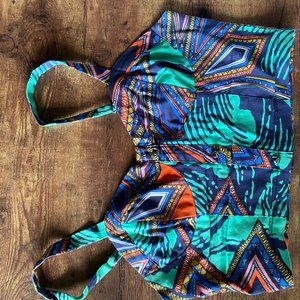 Patterned bustier top (no boning)